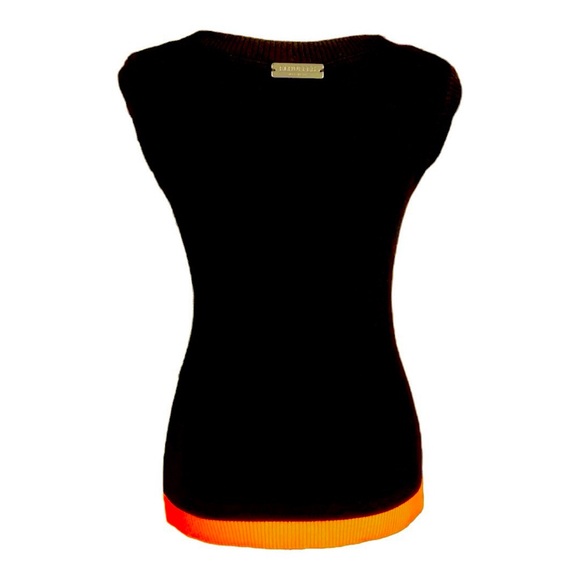 Elhoffer Design NWOT Orange & Black Spider-Man Shell Knit Sweater Size M - Picture 3 of 6